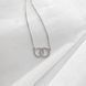 Кольє ланцюжок з фіанітами срібне Разом Rhodium 925 40см+5см 5215-01SR-754-1 фото 3