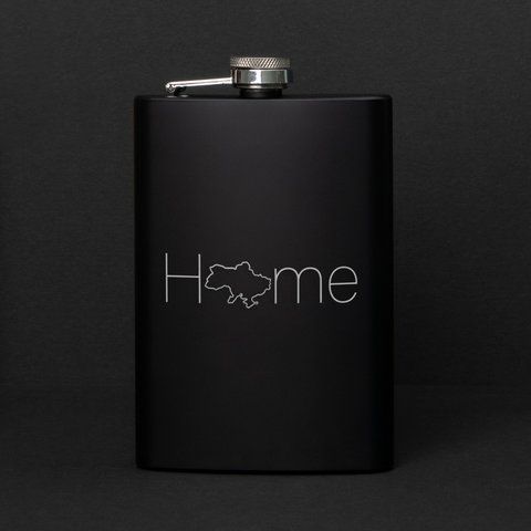 Фляга "Home", английский, Крафтовая коробка 2603903643 фото