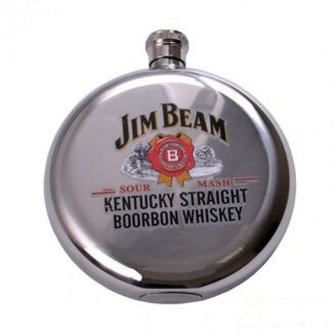 Фляга круглая Jim Beam серебро 2355727210 фото