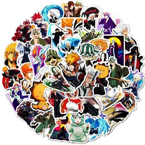 Стікерпак Бліч Набір наклейок GeekLand Bleach 50 штук 2881874317 фото