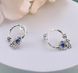 Серьги-пусеты серебряные Барвинок Sapphire 925 Zirkon 2911958738 фото 2