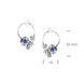 Серьги-пусеты серебряные Барвинок Sapphire 925 Zirkon 2911958738 фото 5