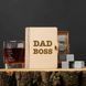 Камни для виски "Dad boss" 6 штук в подарочной коробке, английский 2603878018 фото 1