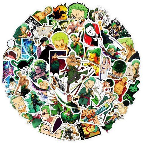 Стікерпак Набір наклейок GeekLand Зоро Ван Пис Zoro One Piece 50 штук 2881874318 фото