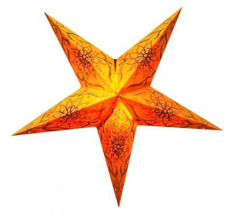 Светильник Звезда картонная 5 лучей ORANGE FLOWER EMBD. 2504018954 фото