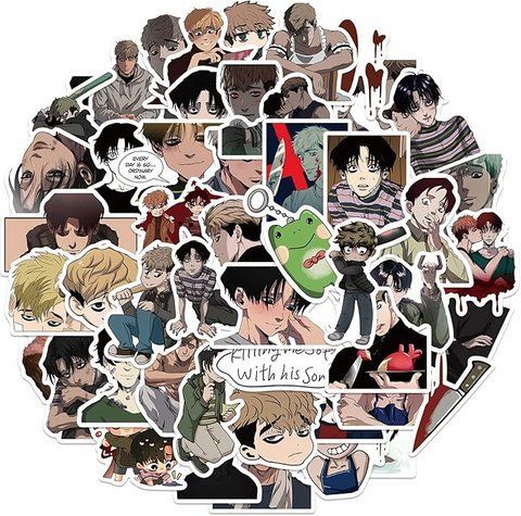 Стікерпак Вбити сталкера Набір наклейок GeekLand Killing Stalking 50 штук 2881874851 фото