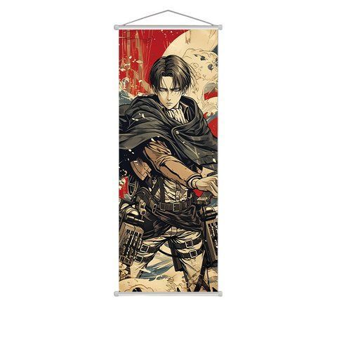 Гобелен Атака Титанів Леві Аккерман Attack on Titan Levi Ackerman 70x25см 3142468041 фото