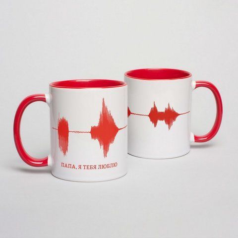 Кружка "Папа, я тебя люблю", Червоний, Red, російська BD-kruzh-50 фото