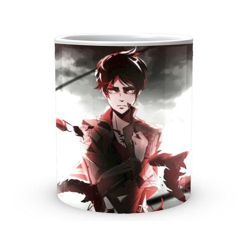 Кружка Атака Титанов Attack on Titan красные перья AT.02.56 1683903049 фото
