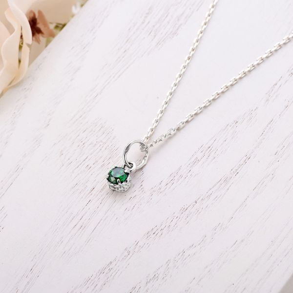 Кулон серебряный с зеленым камнем Цефеида Emerald 925 Zirkon 2749348253 фото