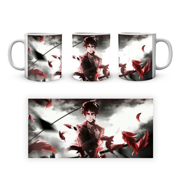 Кухоль Атака Титанов Attack on Titan червоне пір'я AT.02.56 1683903049 фото