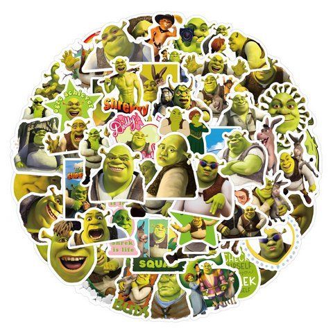 Стікерпак Шрек набір наклейок GeekLand Shrek 60 штук 2881874754 фото