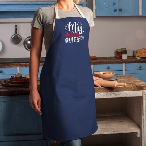 Фартук "My kitchen. My rules", Синій, англійський 2603950090 фото