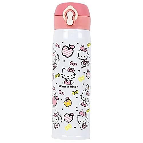 Термос з клапаном та поїльником Hello Kitty 500 мл біло-рожевий 2785215907 фото