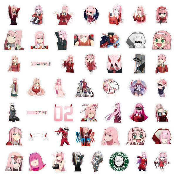 Стикерпак Милый во Франксе Набор наклеек GeekLand Darling in the Franxx 50 штук 2881878516 фото