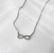 Кольє срібне з фіанітами Нескінченність Rhodium 925 40 см + 5 см 5213-01SR-597-1 фото 1