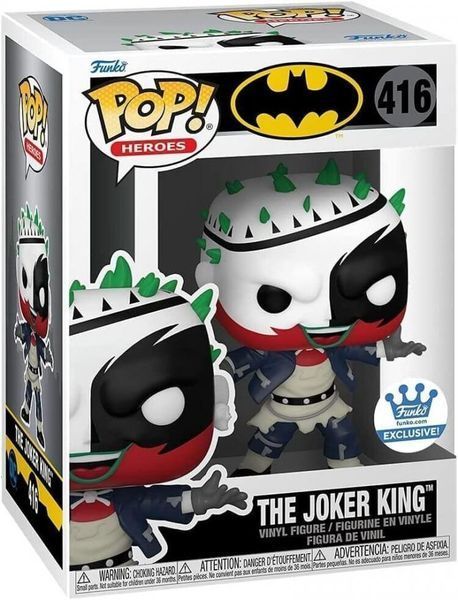 Фігурка Funko Pop Фанко Поп Batman Бетмен The Joker KING Джокер 10 см B JK 416 B JK 416 фото
