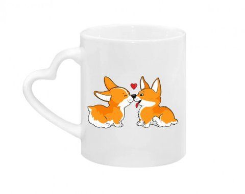 Чашка сердце Любовь и Corgi 125544 фото
