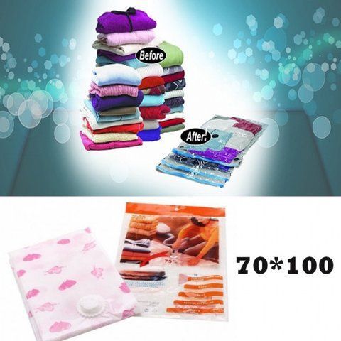 Вакуумный пакет для хранения вещей 70x100 см 2 шт 1468135468 фото