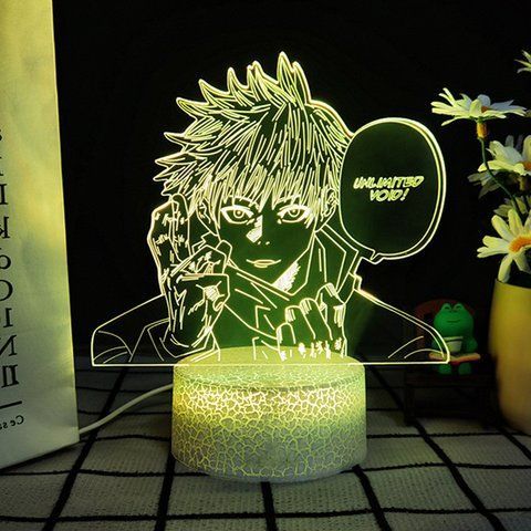 Акриловий 3D Світильник RGB Магічна битва Годжо Сатору Jujutsu Kaisen Gojo Satoru 11 см 3038965776 фото