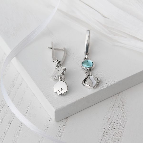 Сережки Ліриди mix Aqua Bohemia 925 70-11104S006-5065s фото
