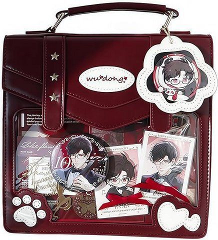 Сумка через плечо Кошачья Лапка прозрачная красная 25х25 см bag CH B ST 03 2797017149 фото