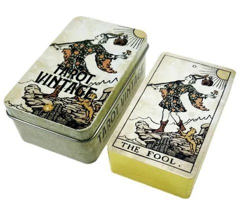 Карты Винтажное Таро Уэйта Tarot Vintage в металлической коробке 2569389283 фото