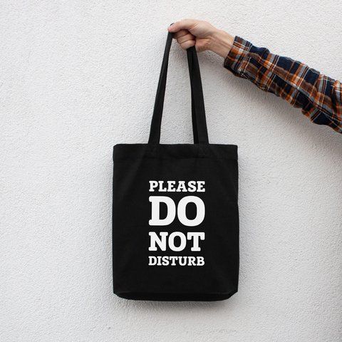 Экосумка "Please do not disturb", Черный, английский 2603816678 фото