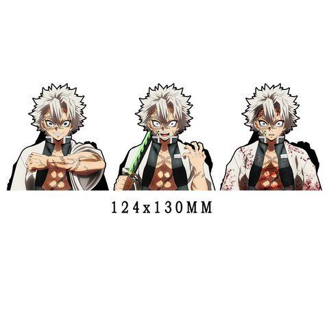Голографическая наклейка Клинок расекающий демонов Санеми Demon Slayer Sanemi 2915988134 фото
