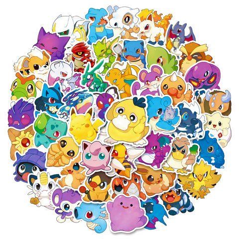 Стікерпак Покемон Набір наклейок GeekLand Pokemon 50 штук 2881880163 фото