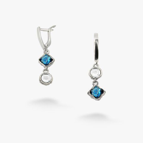 Сережки Ліриди mix Dark Aquamarine 925 70-11104S05-5065s фото