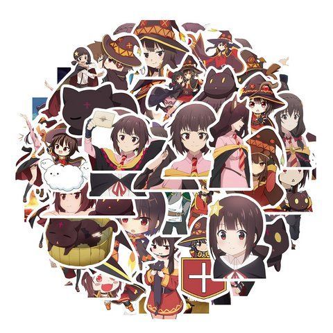 Стикерпак Этот замечательный мир Мегумин Набор наклеек GeekLand KonoSuba Megumin 50 штук 2881874828 фото