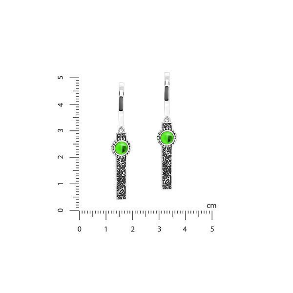 Сережки етнічні срібні з орнаментом Гаївка Erinite 925 153-S23-5145s фото