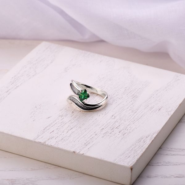 Кільце Вербочка Emerald 925 Zirkon 15.5 252-S04-5131k фото