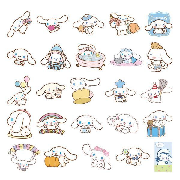 Стикерпак Набір наклейок GeekLand Hello Kitty Cinnamoroll Хелло Кітті Сіноморол 50 штук 2881880144 фото