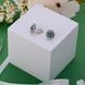 Сережки пусети Соняшник Emerald срібні 925 Zirkon 2508339943 фото 3