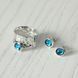 Пусеты Цефеида dark aquamarine 925 29-11104S05-5037s фото 3