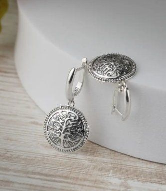 Серьги серебряные Древо Жизни 925 158-S-2301s фото
