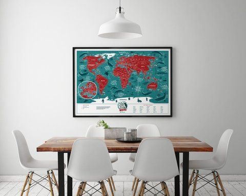 Скретч-мапа світу Travel Maps Marine World 2276649025 фото