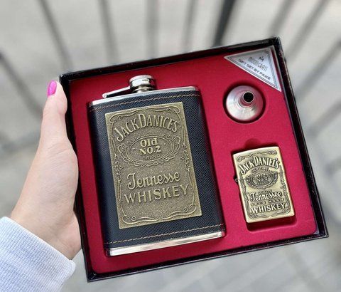 Подарочный набор фляга и зажигалка Jack Daniels 2355727890 фото