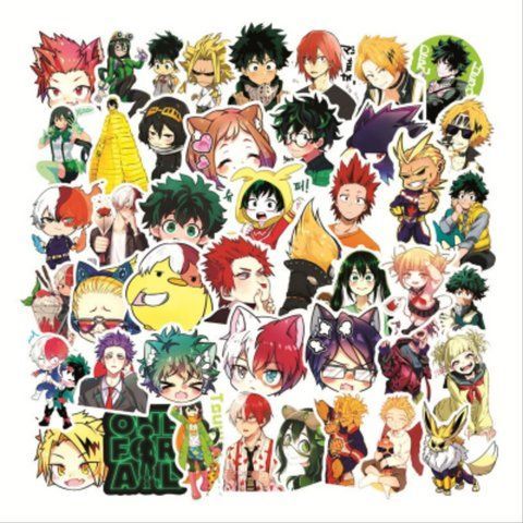 Стікерпак Моя геройська академія Набір наклейок GeekLand My Hero Academia 50 штук 2950126292 фото