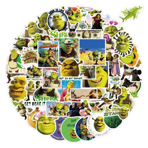 Стікерпак Шрек набір наклейок GeekLand Shrek 100 штук 2881878520 фото