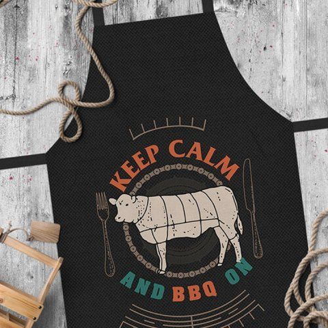 Фартух Keep calm (чорний) 125778 фото