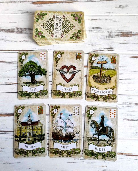 Предсказательные карты Ленорман винтажные оракул Old Style Lenormand КТЛВ1 фото