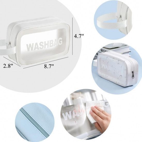 Прозрачная сумка-косметичка Washbag White 20см 2379288397 фото