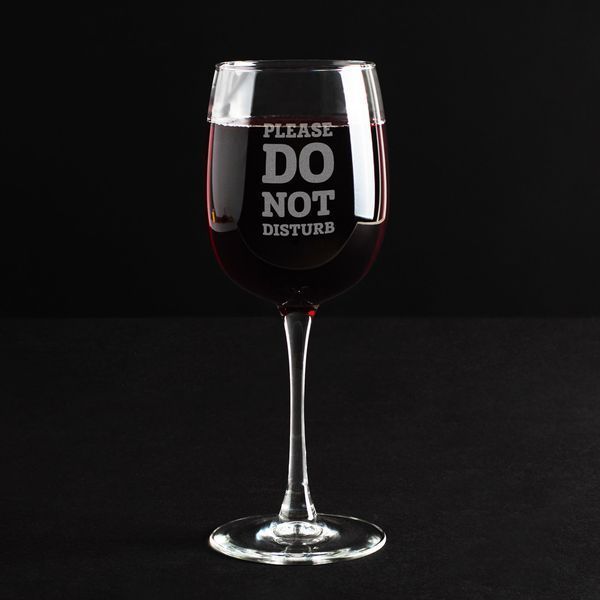 Бокал для вина "Please do not disturb", английский, Крафтовая коробка 2603816561 фото
