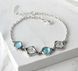 Браслет срібний ланцюговий Ліриди mix Aqua Bohemia 925 17 см+3 см 72-11103S006-5067_1br фото 7