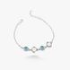 Браслет срібний ланцюговий Ліриди mix Aqua Bohemia 925 17 см+3 см 72-11103S006-5067_1br фото 1
