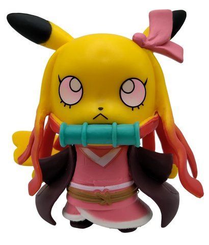 Фигурка Незуко Камадо Пикачу&nbsp;Клинок, рассекающий демонов Pikachu Nezuko Demon Slayer 9 см Китай CH DS CKN 9 2859980936 фото