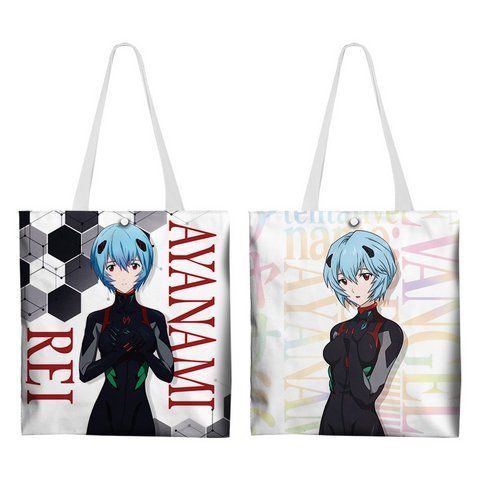 Шопер еко-сумка Євангеліон Рей Аянамі Evangelion Rei Ayanami 33 х 37 см двосторонній 2898993732 фото